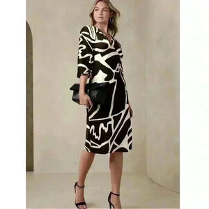 Banana Republic BLOUSSANT-SLEEVE MIDI DRESS